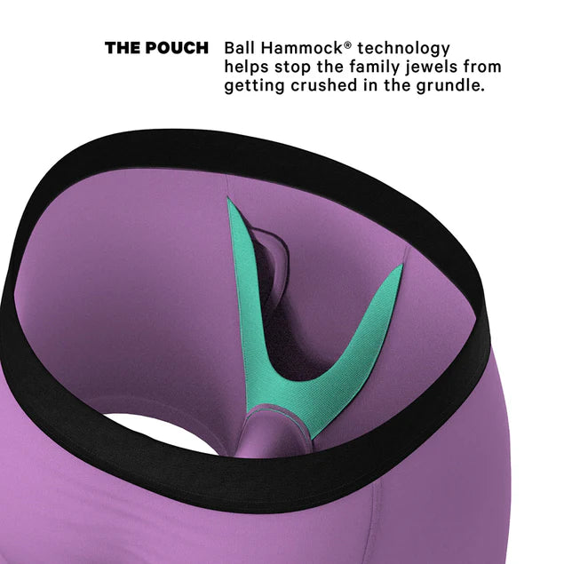 The Double Entendre Eggplant Ball Hammock Pouch Underwear with Fly