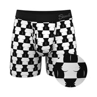 The Chest Mate Checkered Ball Hammock Pouch Underwear with Fly