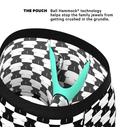 The Chest Mate Checkered Ball Hammock Pouch Underwear with Fly