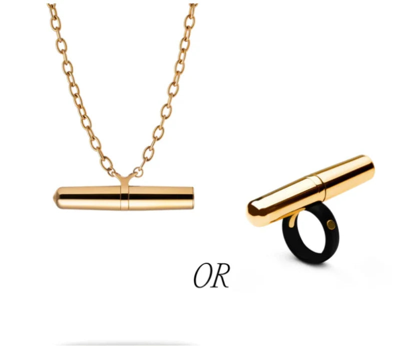 Crave: Tease Necklace/Ring/Finger Vibe - Gold